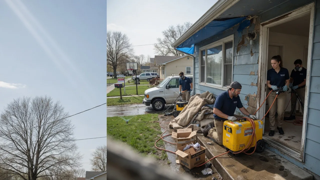 Basement Flood Cleanup in Athens, IL near me